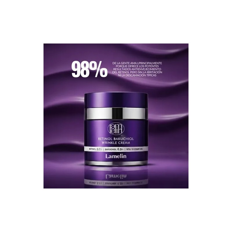Crema Lamelin Facial Coreana con Retinol y Bakuchiol para Líneas