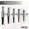 10pcs Screw Remover and Extractor Bit Set,Screw Extractor Set,1/4"" Hex