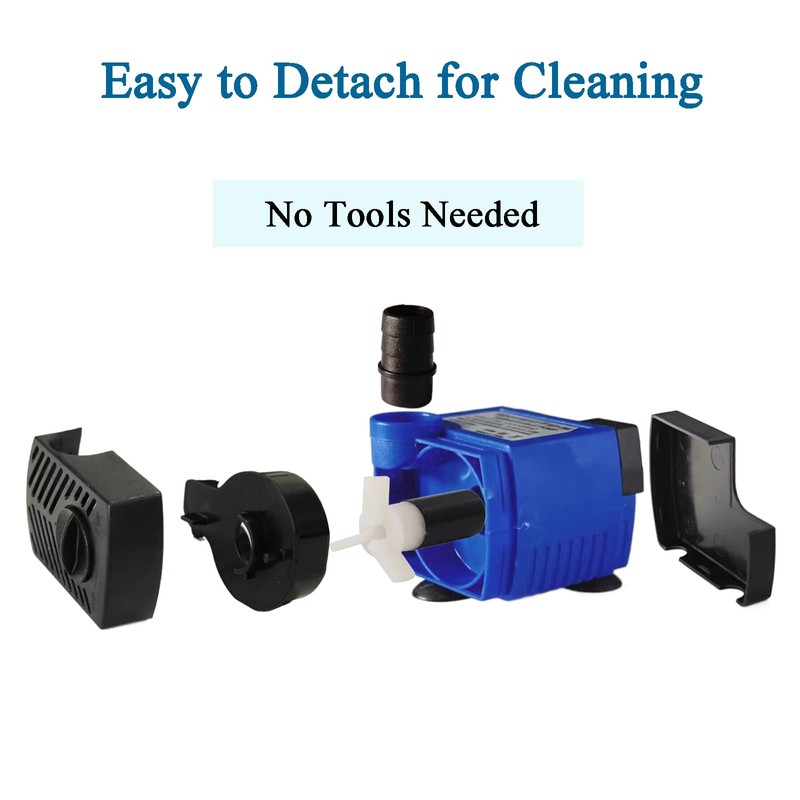 AQUANEAT Submersible Water Pump, 50GPH Fountain Pump, Small Water Pump,
