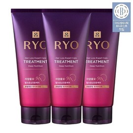 Ryo Jayangyunmo 9EX Hair Loss Symptoms Professional Care Treatment 330ml 3 packs, 01 Hair Root Strengthening 330ml 3 packs / 려 자양윤모 9EX 탈모증상전문케어 트리트먼트 330ml 3입, 01 모근강화 330ml 3입