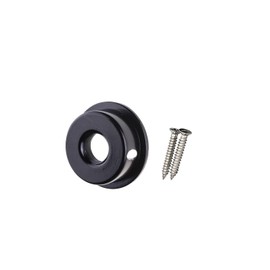 DIAO79NI Output Jack Plate Socket Plate for Tele Electric Bass Guitar M8 Thread Hole Black with Screw, Black
