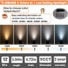 QIBANG 12W 5CCT Modern Led Ceiling Spotlights Indoor Dimmable 2700K-3000K-3500K-4000K-6000K