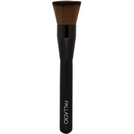 Palladio AB470 Brocha Kabuki Plana, de Maquillaje Profesional para Base, Rubor de Rostro, Polvo, Crema, Contorno e Iluminación, Cerdas Sintéticas Ofrecen Cobertura Graduable
