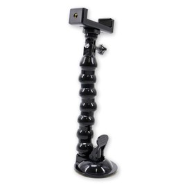 CM-TOP Soporte para Camara y Telfono con Ventosa Industrial, Cuello de Ganso Flexible 360, Base de Montaje para Auto,Videos tiktok,stremer,Blog,en... 