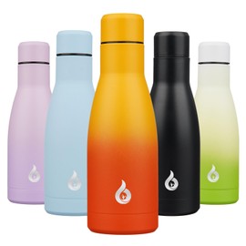 BJPKPK Insulated Water Bottle 12oz Samll Stainless Steel Water Bottles Reusable Metal Thermos Water Bottle Keep Cold And Hot,Sunset Orange
