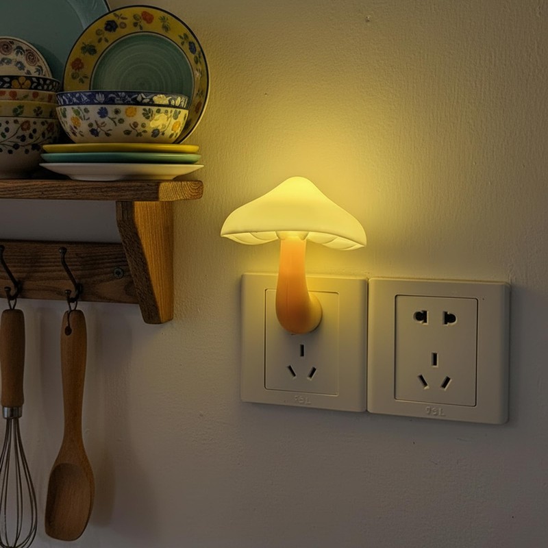AUSAYE Sensor LED Night Light Plug in Wall Lamp, Energy
