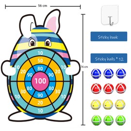 Easter Gifts Children - Easter Decoration Easter Bunny Dartboard Easter Children Easter Crafts Children Gifts for Children Easter Toy Decoration Easter Children Velcro Dartboard