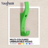 TOUGHOOK Unbreakable Plastic Safety Coat Hooks 10 Pack FERN (Green)