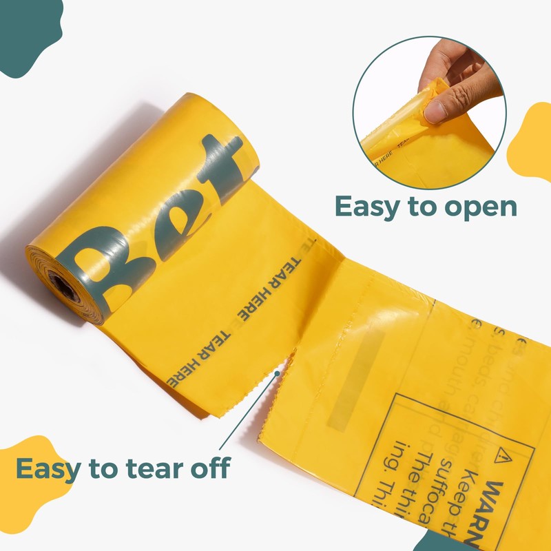 Dog Poop Bags Rolls Biodegradable 100% Leak Proof Thickened Waste