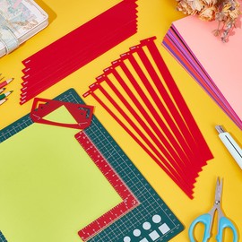 UNICRAFTALE 1 Set 18Pcs Flexible Acrylic Book Binding Ruler Set Book Binding Package Red Bookbinding Easy Scrapbooking Tool T-Shaped Rulers for Bookbinding Scrapbooking Handmade Tools Supplies