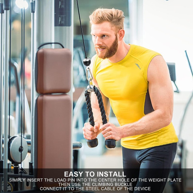 Hsthe Sea Gym Cable 2 m, Steel Cable with Eyelets,