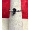 Natural Creations sterling silver stackable ring Size 8 Black Tourmaline