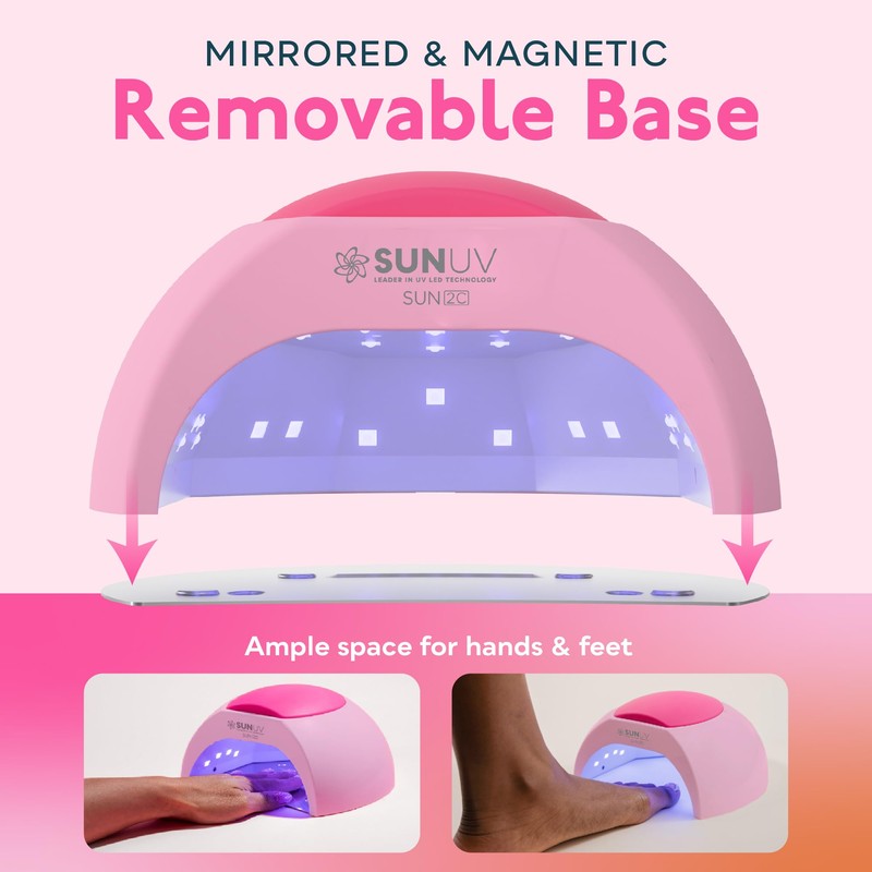 SUNUV 48W UV LED Nail Lamp with 4 Timer Settings,
