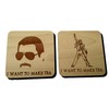 QUEEN FREDDIE MERCURY COASTER DRINK MAT ENGRAVED PRESENT GIFT (Both