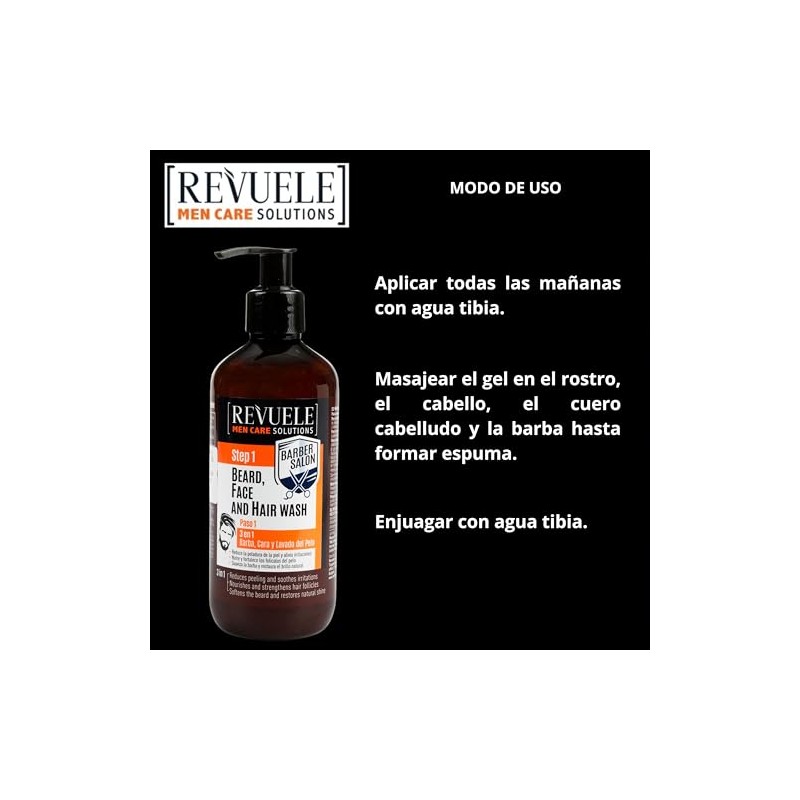 REVUELE MEN CARE SOLUTIONS 3 PACK SET CUIDADO DE CARA,