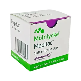 Molnlycke Mepitac Soft Silicone Tape Safetac 1.6"x1.6 Yards 298400 BB 2024-06-28
