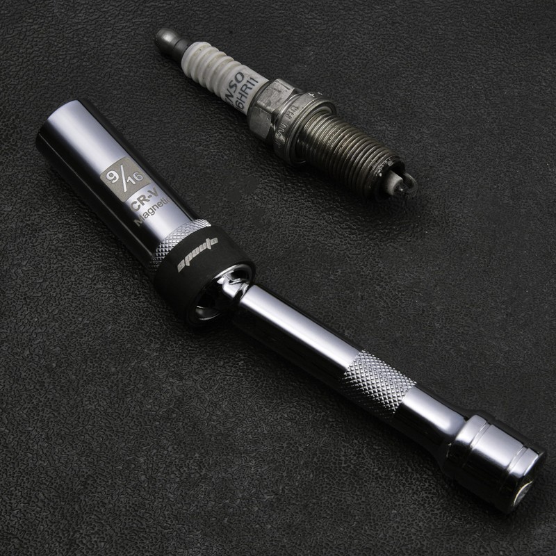EPAuto Swivel 9/16" Magnetic Spark Plug Socket, 6 Point 3/8"