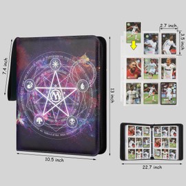 Arkeiliy Card Binder for MTG Cards, 720 Pockets Sleeves with Premium Zipper, Double Sided Pockets Collector Album for TCG, Yugioh, Game Cards