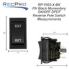 RecPro RV DPDT Reverse Pole Momentary Switch | 30A 12V