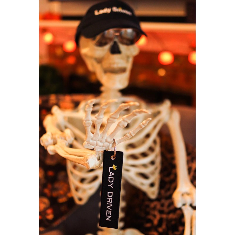 JET Lady Driven jet tag keychain