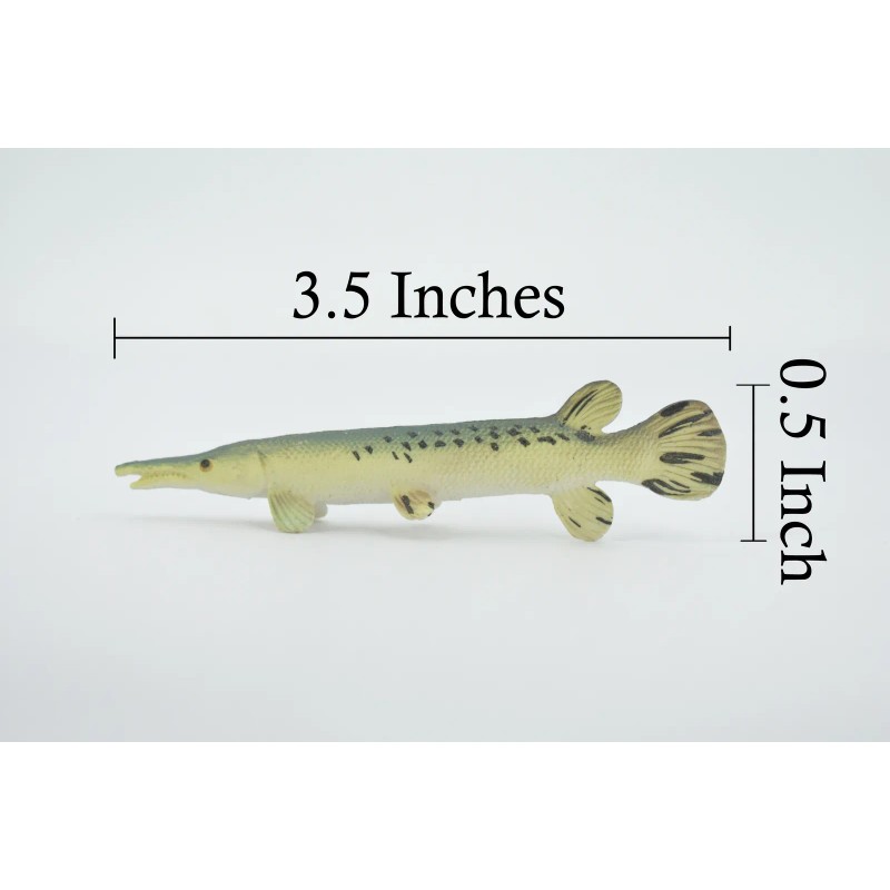 K&M Alligator Gar Rubber Fish Realistic Figure Model Toy Gift