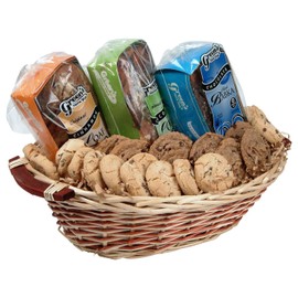 Deluxe Kosher Gourmet Chocolate Babka And Chocolate Cookie Gift Basket