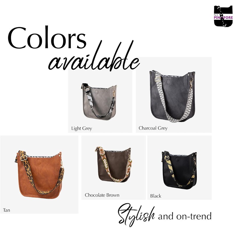 Vegan Leather Crossbody Fashion Shoulder Bag with Adjustable Strap