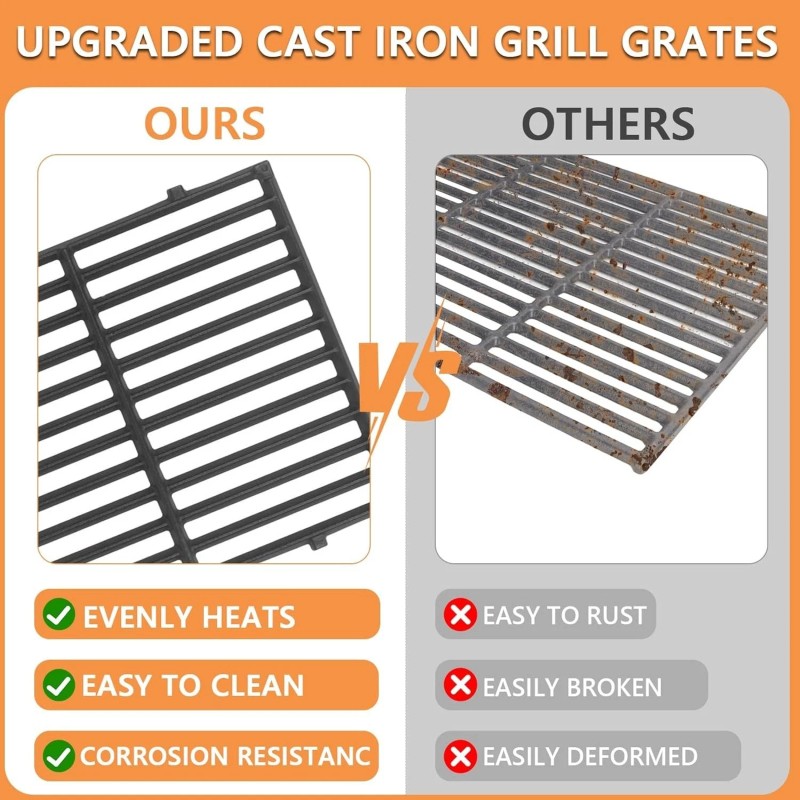 For Weber Weber Genesis Replacement Grill Grates 66095 66805 66802