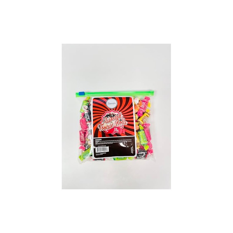 Assorted Tootsie Rolls, Soft Chewy Candy, Resealable Bag (1LB)