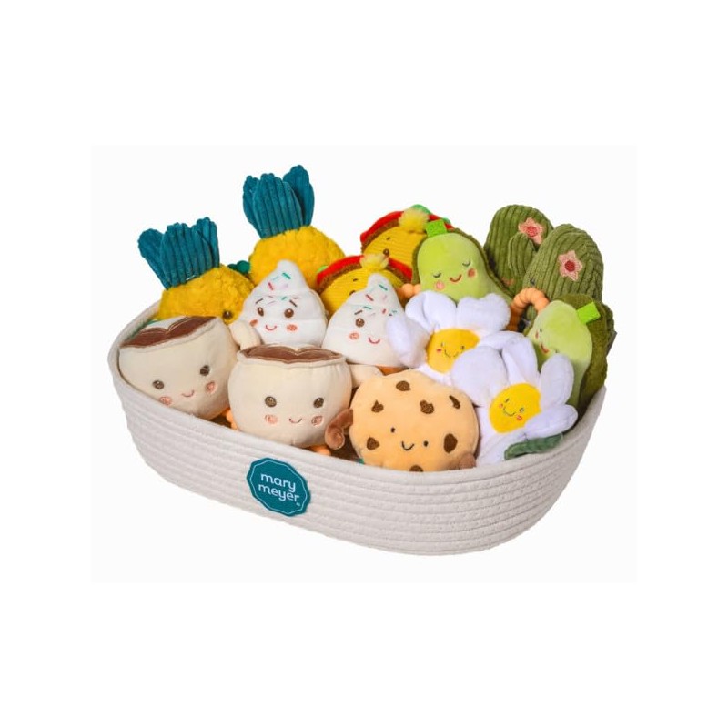 Mary Meyer Sweet Soothie Soft Baby Rattle with Teether Ring,