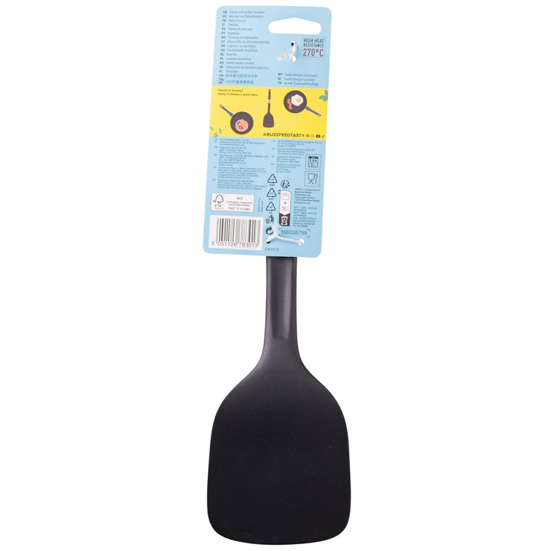 Tasty Spatula with Grater Function – Ideal for Non-Stick Pans,