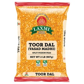Laxmi Toor Dal 32 Ounce Split Yellow Peas for Indian Cooking and Recipes