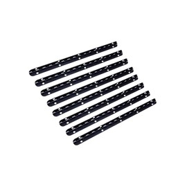 QCAA Solid Brass 90 Degree Small Piano Hinge Wooden Jewery Box, Cabinet Closet, 150mm x 7mm, Matte Black, Made in Taiwan, 8 Pack