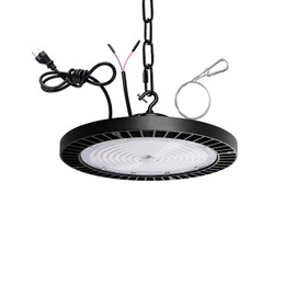 GXSTHY UFO High Bay Light,150W LED Shop Lights,3000K 4000K 6500K LED Garage Light with US Plug Cord, 0-10V Dimmable,Commercial Bay Lighting for Gym Factory Warehouse Barn