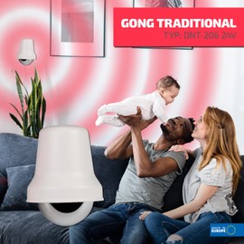 SUNDI Doorbell Front Door Bell Classic Plastic Metal White 24 V DNT-206/N-BIA