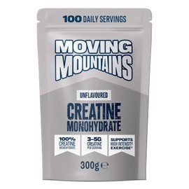 Moving Mountains Creatine Monohydrate Powder, 300g (Up to 100 Servings)