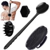 Set de 4 Cepillos de Silicona para Cuerpo, Espalda, Cabello