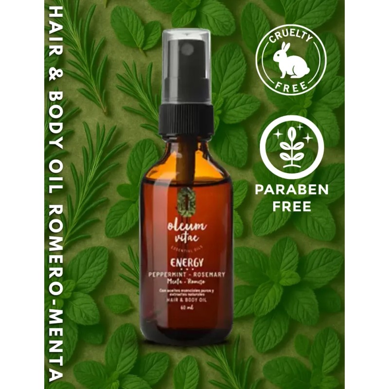 Aceite Para Cabello Con Aceite Esencial De Menta 60ml