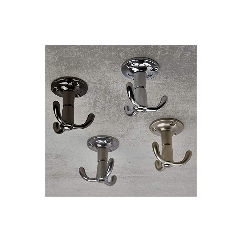 3 x Tromso 3-Way Swivel Hooks Black Chrome-Plated 53 x