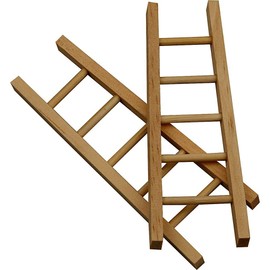 greedeko Ladders for Crafts, 10 x 4 Wood, DIY, Decoration, Mini Miniature, Pack of 6