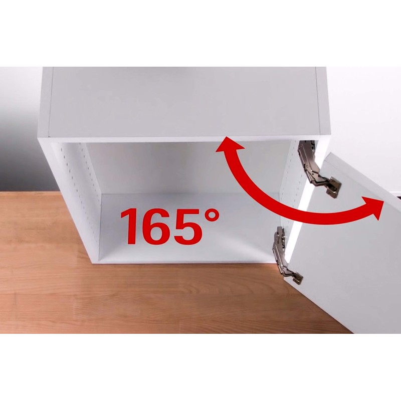 Berta (4 Pack) 165 Degree Lazy Susan Hinge, Framless, Clip