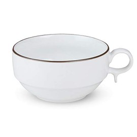 Hakusan Toki S Shaped Soup Bowl, Large, White Mat, Approx. 4.7 x 2.4 inches (12 x 6 cm), 15.9 fl oz (450 ml), S-type SOUP BOWL, Hasamiyaki, Made in Japan