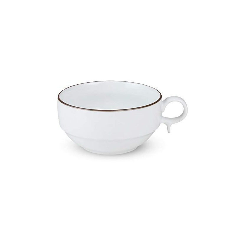 Hakusan Toki S Shaped Soup Bowl, Large, White Mat, Approx.