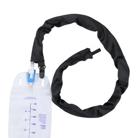 2 Pack Satin Catheter Tube Cover Foley Catheter Bags Tube Cover Conceal and Protect Urine Drain Bag Tubing Ostomy Supplies for Men Women