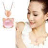 YOUMIYA Women's Gift Love Cat Pendant Necklace - Rose Gold