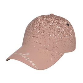 Blush Pink Rose Gold Glitter Baseball Cap Men Women - Classic Adjustable Size for Running Workouts and Outdoor Activities All Seasons Dad Hat Gift