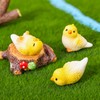 Mini Yellow Bird Figurines, Resin Cute Bird Decor for Fairy