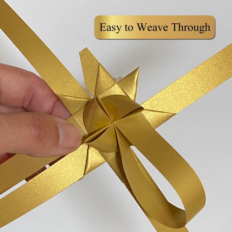 Metallic Gold Paper Strips for Weaving Projects (Single Color Packs).