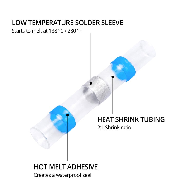 Wirefy 120 PCS Solder Seal Wire Connectors - Heat Shrink