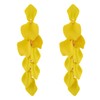 MALOYANVE Acrylic Rose Petal Dangle Studs Earrings for Women Long